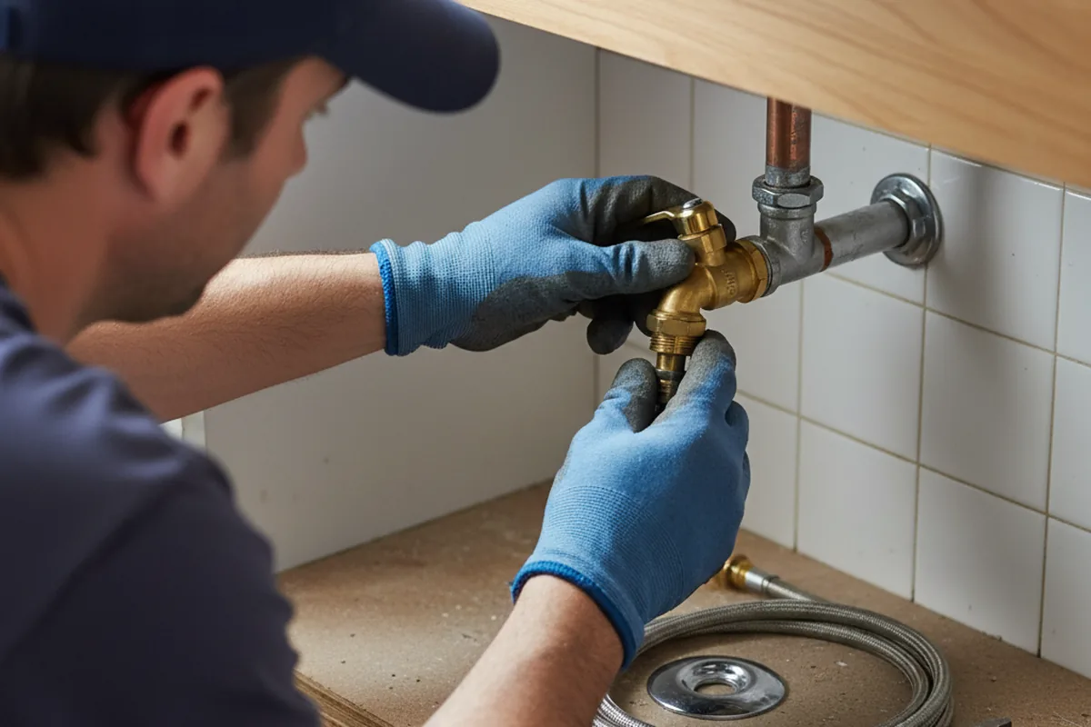 Shutoff valve and fitting work during Emergency Plumbing in New Geneva